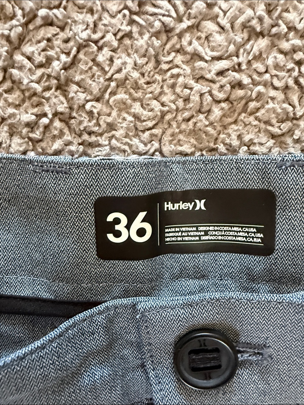 Hurley Men's Slate Blue/Gray Flat Front Performance Shorts - Picture 2 of 3